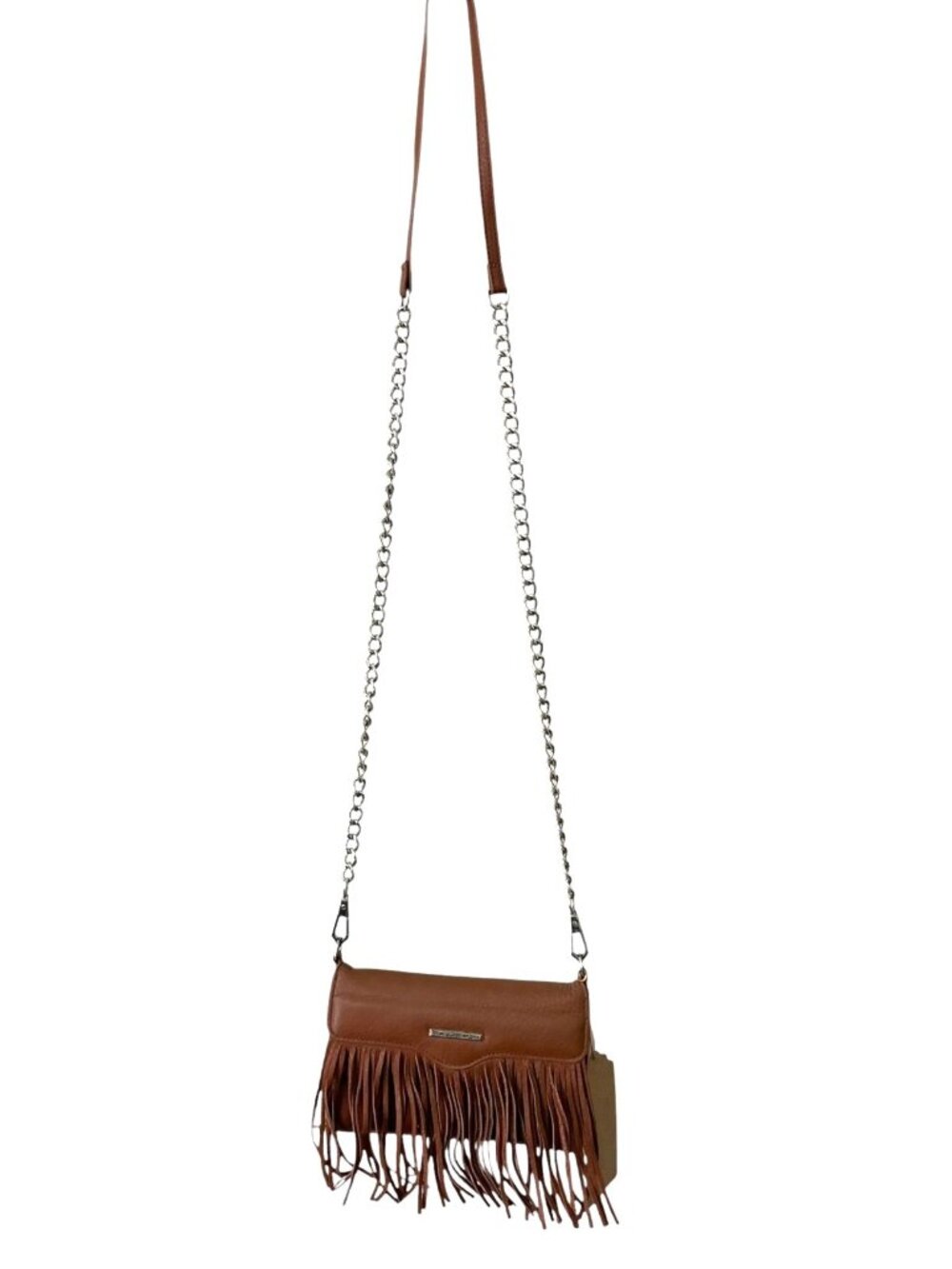 Rebecca Minkoff Fringe Crossbody Phone Bag Wallet With Chain Strap